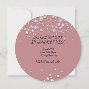 PINK PEARLS BRIDAL SHOWER INVITATION