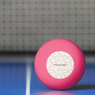 Pink Pearls Gold Chain   Ping Pong Ball