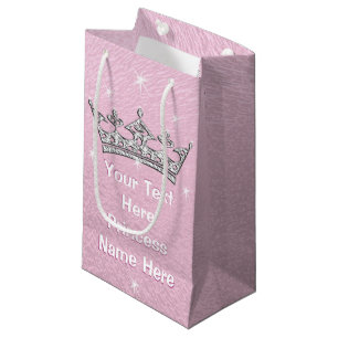 Pink Pearly Personalised Princess Gift Bags