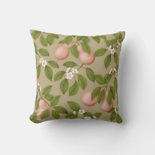 Pink Pears (light brown) Cushion