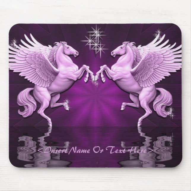 Pink Pegasus Reflections Mouse Pad (Front)