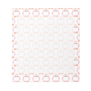 Pink Penguin Drawing Notepad