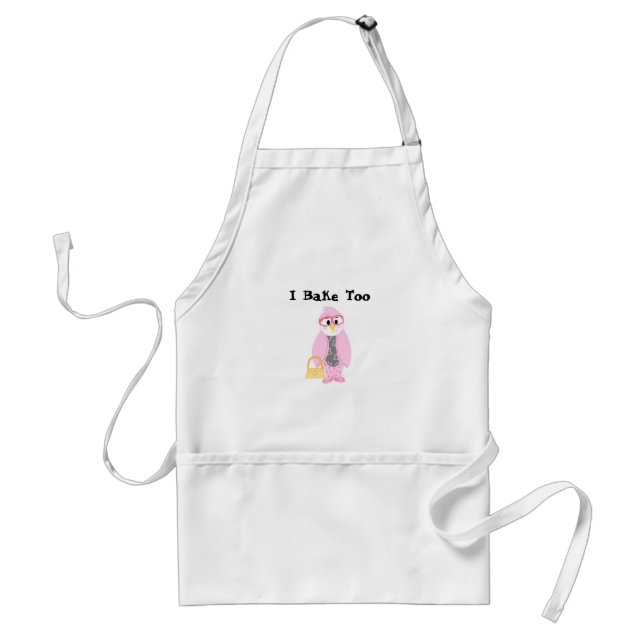 Pink Penguin - I Bake Too Standard Apron (Front)