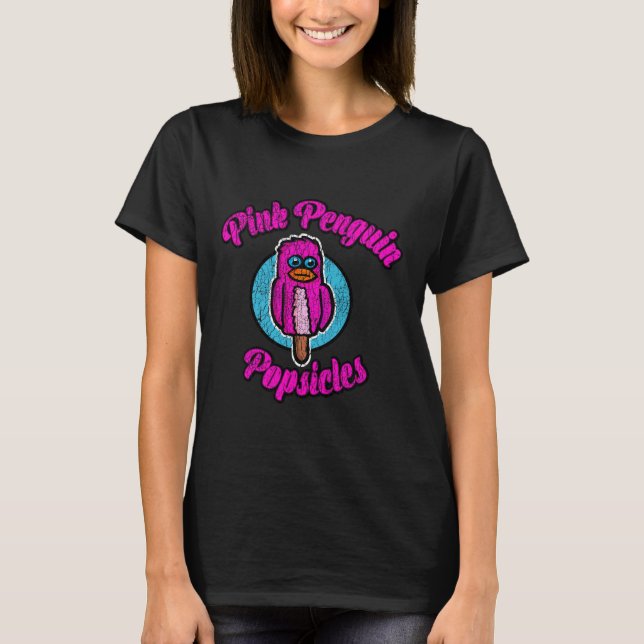 Pink Penguin Popsicle T-Shirt (Front)