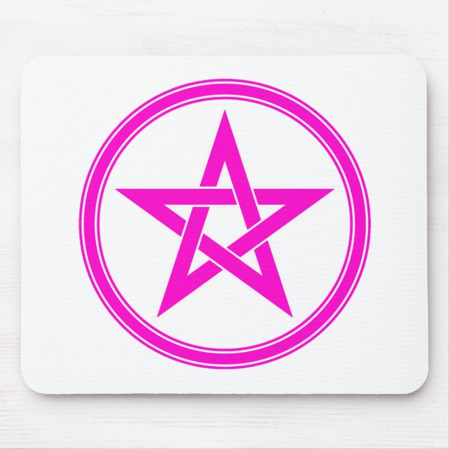 pink pentacle mouse mat (Front)