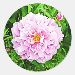 Pink Peonie Floral Stickers