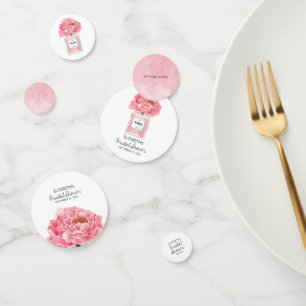 Pink Peonies and Perfume Floral Bridal Shower Confetti