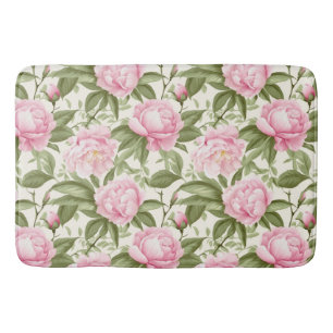 Pink Peonies Bath Mat