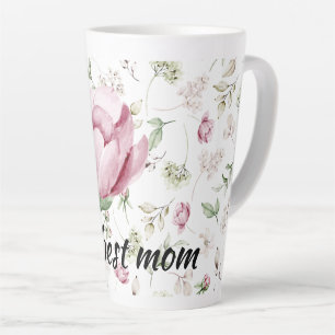 Pink Peonies Best Mum Latte Mug