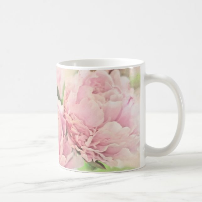 Pink Peonies Coffee Mug (Right)
