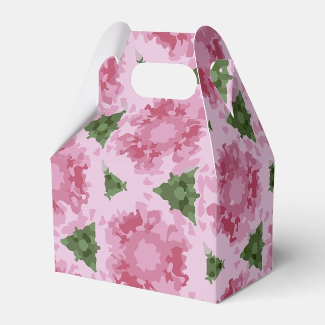 Pink Peonies Favour Box (Front Side)