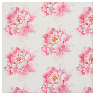 Pink Peonies Floral Fabric