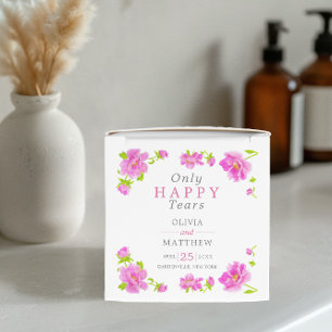 Pink Peonies Floral Pink Mini Wedding Tissue Boxes