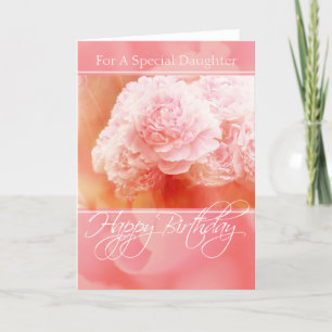 Pink Peonies Happy Birthday Daughter Card