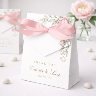 Pink Peonies In Bloom Celebration Party Thank You Favour Box