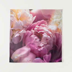 Pink Peonies: Luxurious Floral Art. Tapestry