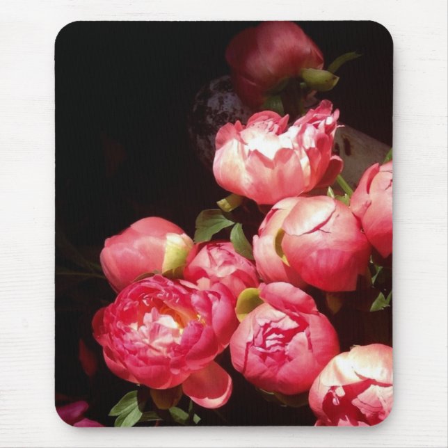 Pink Peonies Mouse Mat (Front)