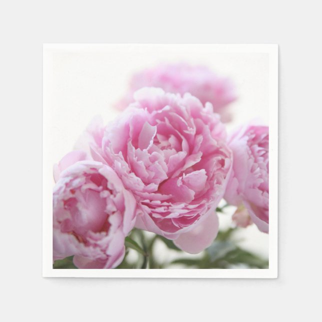 Pink peonies napkin (Front)