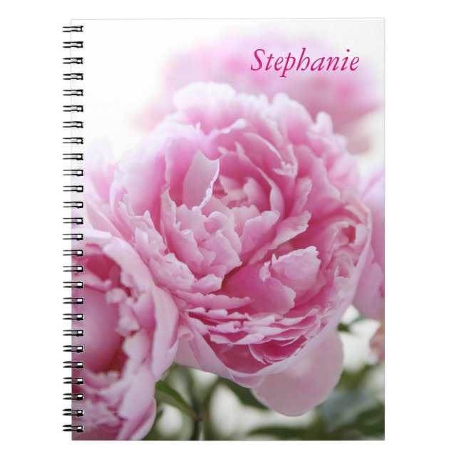 pink peonies notebook (Front)