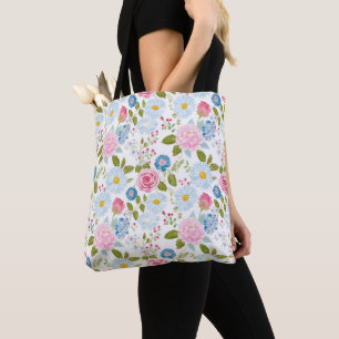 Pink Peonies Pattern  Tote Bag