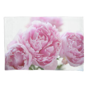 Pink peonies pillowcase