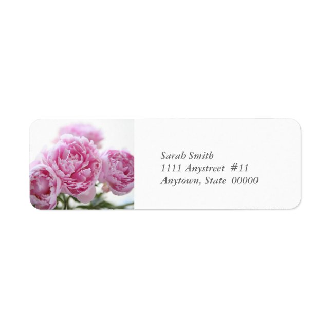 pink peonies return label (Front)