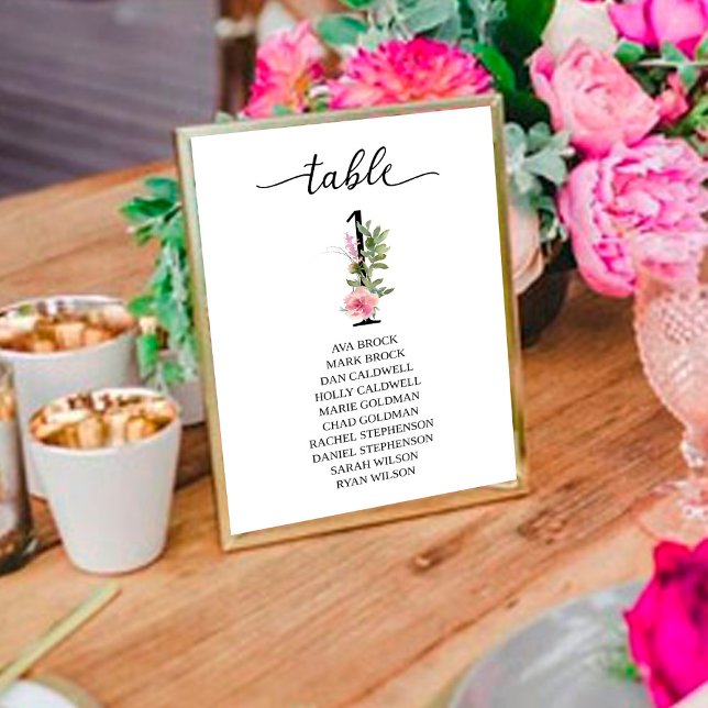 Pink Peonies Table One Table Number (Creator Uploaded)