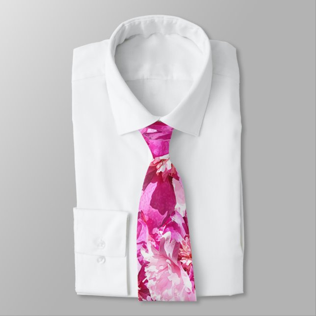 Pink Peonies! Tie (Tied)