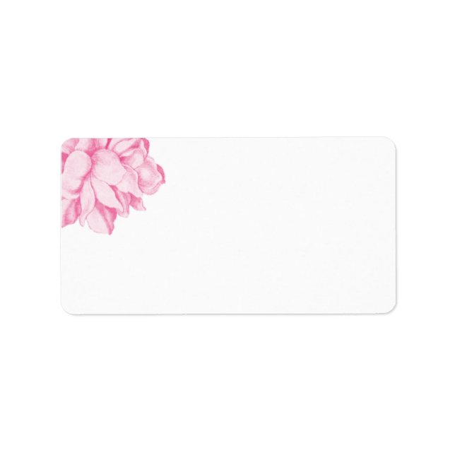 Pink Peony Address Label (Front)