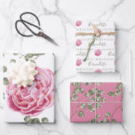 Pink Peony Birthday Wrapping Paper Sheets<br><div class="desc">Celebrate a special birthday with these lovely pink peony personalised wrapping paper sheets!</div>