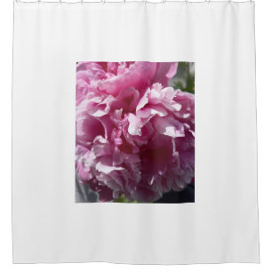 Pink Peony Blossom Nature Photography Shower Curta Curtain