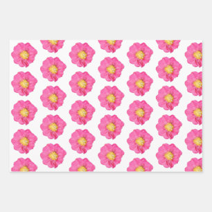 Pink Peony Botanical Flat Sheet Gift Wrapping Pape