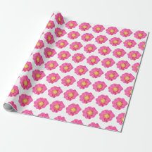 Pink Peony Botanical Gift Wrapping Paper Roll