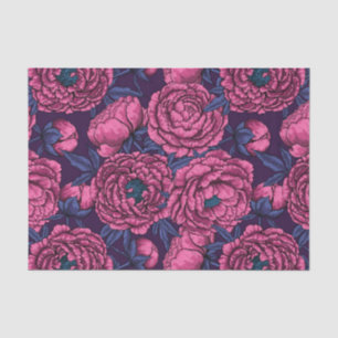 Pink peony bouquet tissue paper