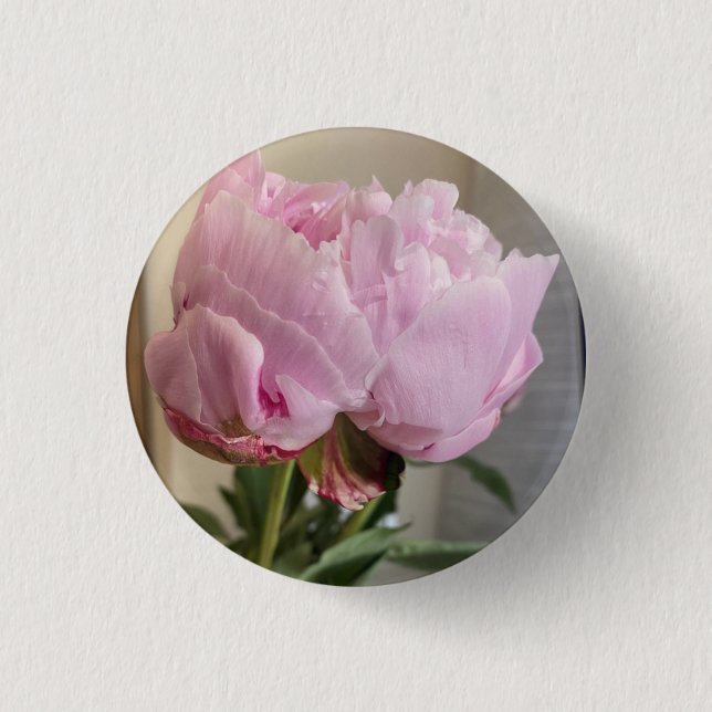 Pink Peony Button (Front)