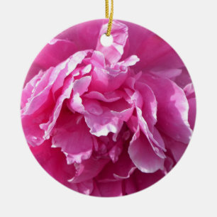 Pink Peony Ceramic Tree Decoration