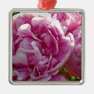 Pink Peony cottage farmhouse floral garden Metal Tree Decoration