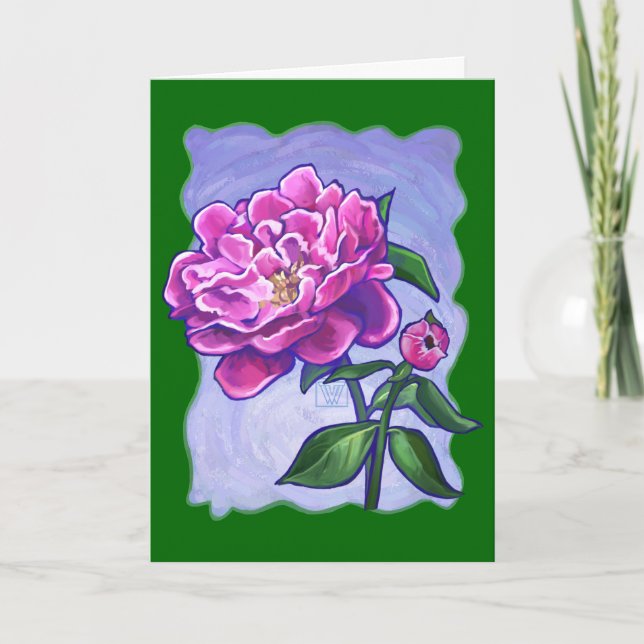 Pink Peony Customisable Happy Mother' Day Card (Front)