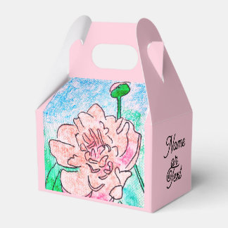 Pink Peony Favour Box