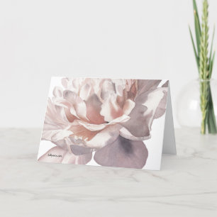 Pink Peony Fine Art Watercolor Greeting Card
