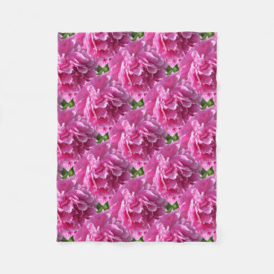 Pink Peony Fleece Blanket
