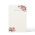 Pink Peony Floral Custom Stationery