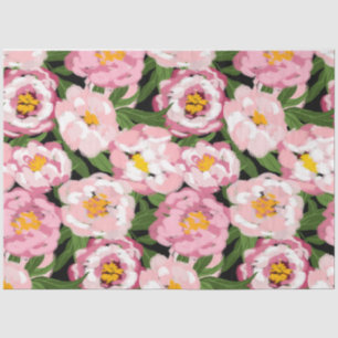 Pink peony floral decoupage  tissue paper