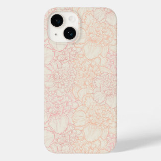 Pink Peony Floral Pattern Case-Mate iPhone 14 Case