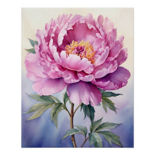 Pink Peony Floral Wall Art