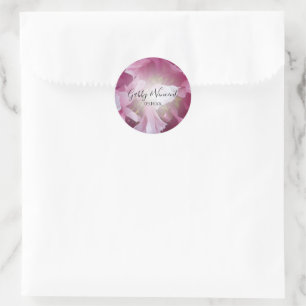 Pink Peony Floral Wedding Envelope Seals