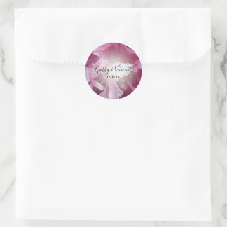 Pink Peony Floral Wedding Envelope Seals
