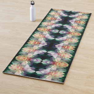 Pink Peony Flower Abstract Yoga Mat