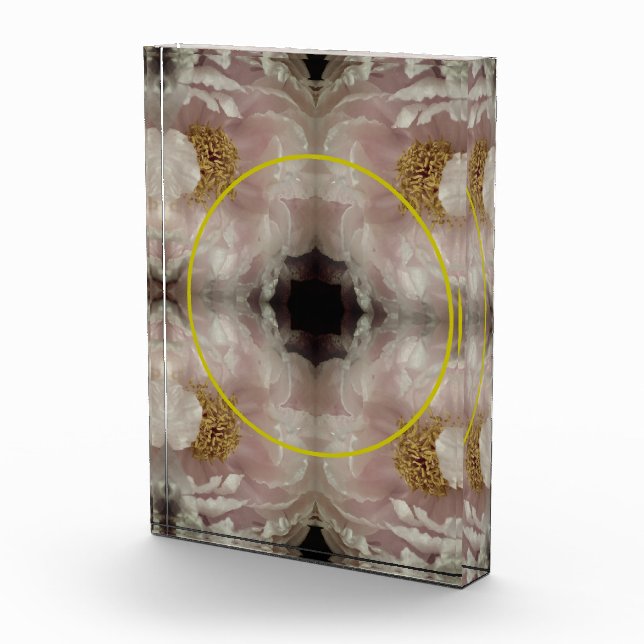 Pink Peony Flower Add Your Own  Photo Block (Right)