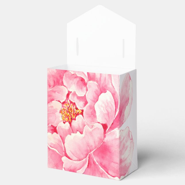 Pink Peony Flower Favour Box (Opened)